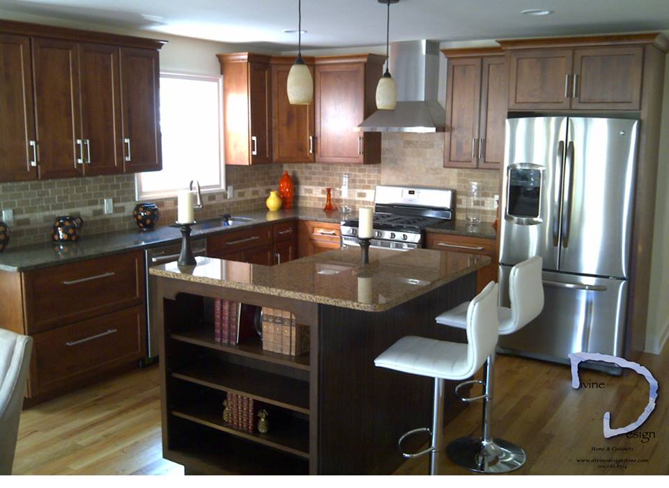Contemporary Transitional Kitchen Remodel by Divine Design Stone & Cabinets project photo
