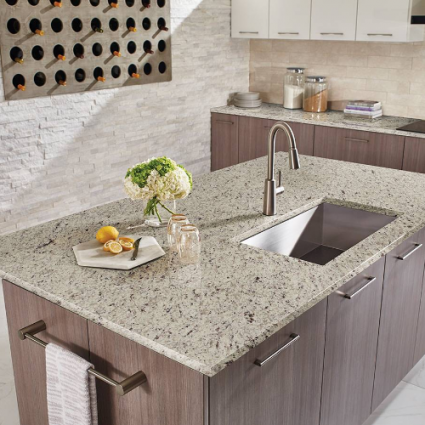 White Ornamental Granite - Divine Design Stone & Cabinets