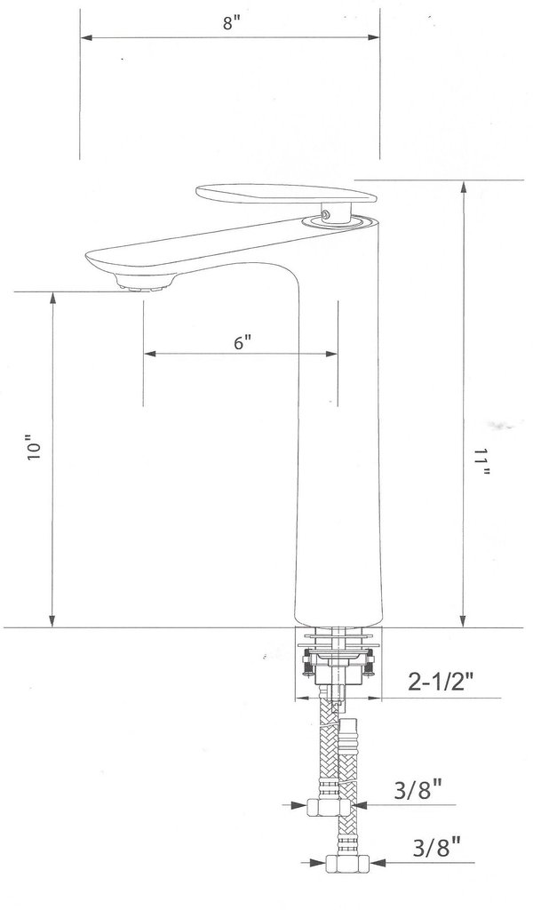 Single Handle Vessel Faucet - KSB1102 - Divine Design Stone & Cabinets